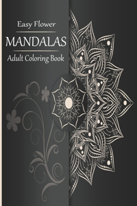 Easy Flower Mandalas White Background