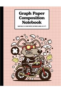 Graph Paper Composition Notebook Quad Rule 5x5 Grid Paper - 150 Sheets (Large, 8.5 x 11