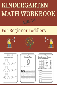 kindergarten math workbook for beginner toddlers ages 2-4