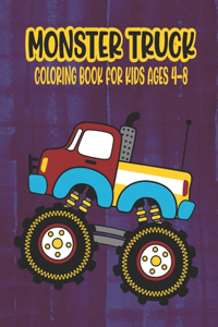Monster Truck Coloring Book for Kids Ages 4-8