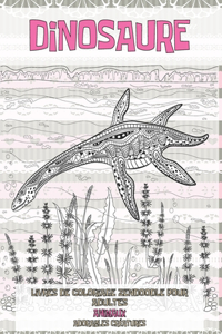 Livres de coloriage Zendoodle pour adultes - Adorables créatures - Animaux - Dinosaure