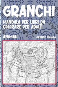 Mandala per libri da colorare per adulti - Grande stampa - Animali - Granchi