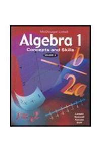 McDougal Littell High School Math: Student Edition Volume 2 Algebra 1 2001