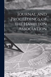 Journal and Proceedings of the Hamilton Association; no. 9-10 1892-94