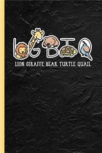 LGBTQ Lion Giraffe Bear Turtle Quail
