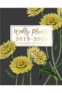 Weekly Planner 2019 - 2020 12-Month Academic, July 2019 - June 2020