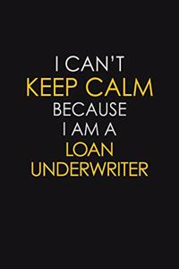 I Can't Keep Calm Because I Am A Loan Underwriter