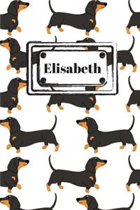 Elisabeth: Liniertes Dachs Notizbuch oder Hund Notizheft liniert - Hunde Journal für Männer und Frauen mit Linien