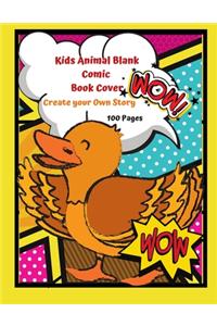 Kids Animal Blank Comic Book Cover Create your Own Story 100 Pages