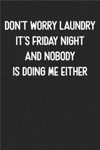 Don't Worry Laundry It's Friday Night And Nobody Is Doing Me Either