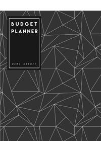 Budget Planner: Large Budget Planner with Graph Paper for Note (8.5x11 Inches) - Black Geometric Design