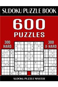 Sudoku Puzzle Book 600 Puzzles, 300 Hard and 300 Extra Hard