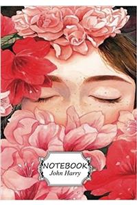 Lady Flower Wallpaper Notebook: Pocket Notebook / Journal / Diary
