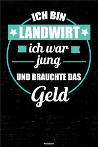 Ich bin Landwirt ich war jung und brauchte das Geld Notizbuch