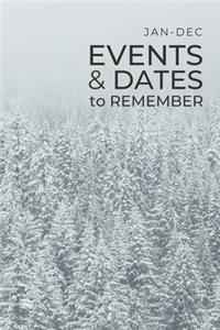 JAN-DEC Events & Dates to Remember