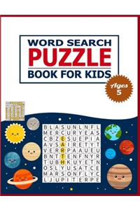 Word Search Puzzle Book for Kids Ages 5