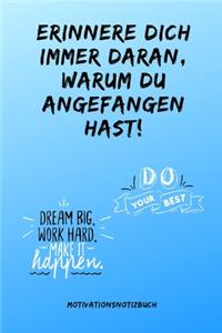 Erriner Dich Immer Daran Warum Du Angefangen Hast! Do Your Best