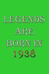 Legends Are Born In 1938 Notebook