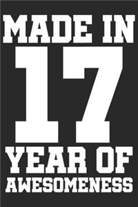 Made in 17 Year of Awesomeness