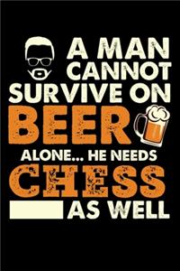 A Man Cannot Survive On Beer Alone He Needs Chess As Well