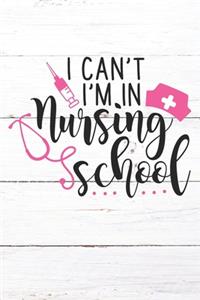 I Can't I'm In Nursing School