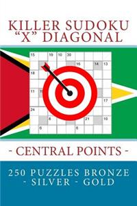 Killer Sudoku X Diagonal - Central Points. 250 Puzzles Bronze - Silver - Gold