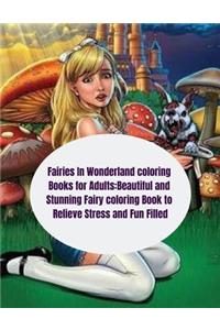 Fairies In Wonderland coloring Books for Adults