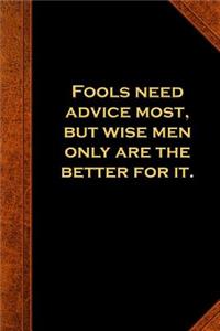 2019 Weekly Planner Ben Franklin Quote Fools Advice Vintage Style