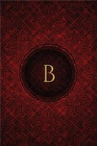 Monogram B Blank Book