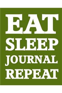 Bullet Dot Grid Journal - Eat Sleep Journal Repeat (Green)