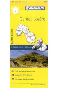 Cantal, Lozire - Michelin Local Map 330