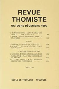 Revue Thomiste - 4/1992