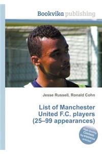 List of Manchester United F.C. Players (25-99 Appearances)
