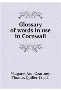 Glossary of words in use in Cornwall