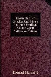 Geographie Der Griechen Und Romen Aus Ihren Schriften, Volume 9, part 2 (German Edition)
