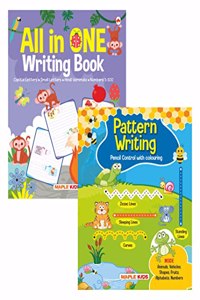 All in one - Alphabet, Varnmala and Numbers, Pattern Writing - Pencil Control (Set of 2 books)