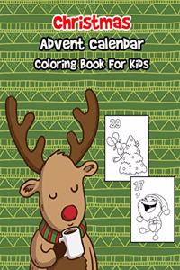 Christmas Advent Calendar Coloring Book For Kids