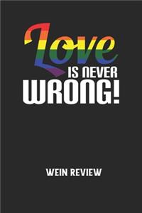 LOVE IS NEVER WRONG! - Wein Review