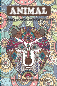 Livres à colorier pour adultes - Fleurs et mandalas - Animal
