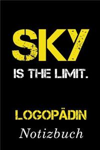 Sky Is The Limit Logopädin Notizbuch