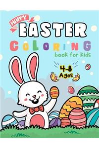 Happy Easter Coloring Book for Kids Ages 4-8