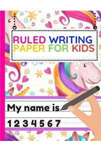 Ruled Writing Paper For Kids