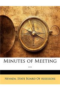 Minutes of Meeting ...