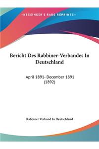 Bericht Des Rabbiner-Verbandes In Deutschland