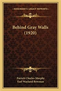 Behind Gray Walls (1920)
