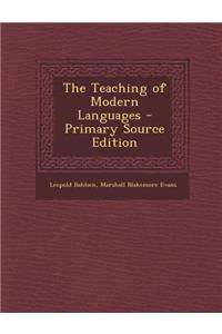 The Teaching of Modern Languages