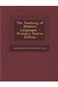 The Teaching of Modern Languages