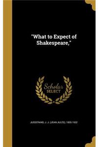 What to Expect of Shakespeare,