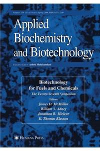 Twenty-Seventh Symposium on Biotechnology for Fuels and Chemicals