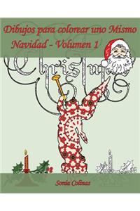 Dibujos para colorear uno Mismo - Navidad - Volumen 1